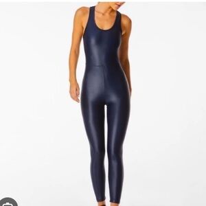 NWOT Noli Vixen Liquid Jumpsuit Catsuit Unitard  - Navy - Size S